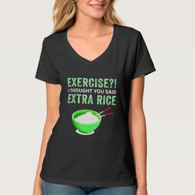 Camiseta Exercício Eu Pensei Que Você Disse Comida Preguiço (Frente)