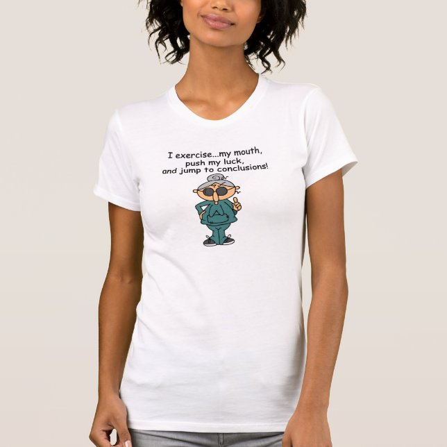 Camiseta Exercício, impulso, humor do salto (Frente)