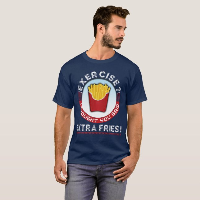 Camiseta Exercício que eu pensei que você disse fritadas do (Frente Completa)