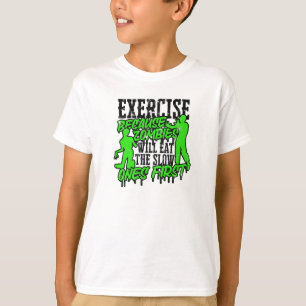 Camiseta Exercite-se porque os zumbis comerão os lentos