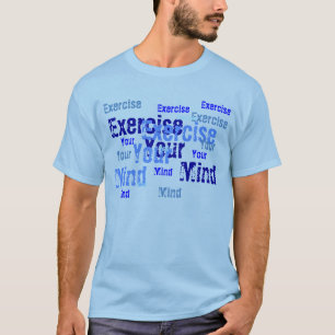 Camiseta Exercite sua mente - azul