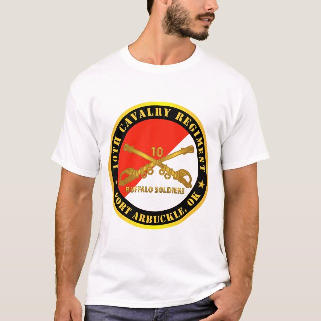 Camiseta Exército - 10º Regimento de Cavalaria - Fort Arbuc (Frente)