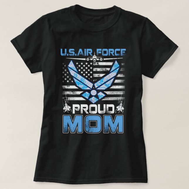 Camiseta Exército Americano Orgulho Sou uma Força Aérea Org (Frente do Design)