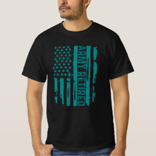 Camiseta Exército aposentado - aposentadoria militar do Ex
