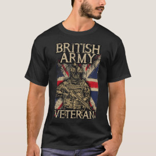 Camiseta Exército britânico Veteran Soldier Union Jack Flag