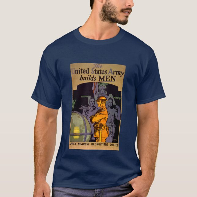 Camiseta Exército constrói homens (Frente)