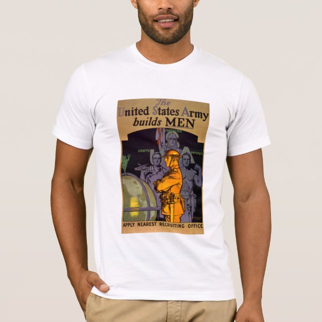 Camiseta Exército constrói homens (Frente)