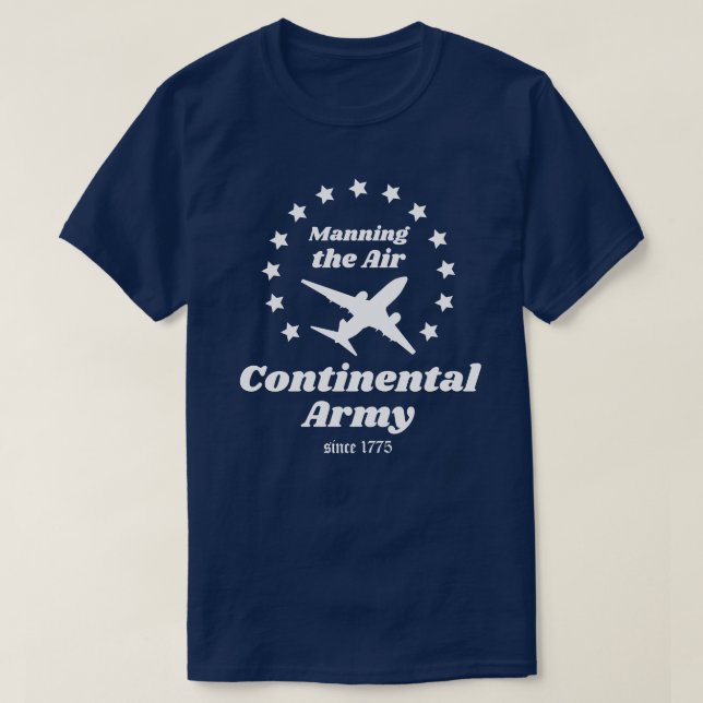 Camiseta Exército continental que equipa o ar desde 1775 (Frente do Design)