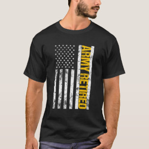Camiseta Exército de Bandeira Americano aposentado