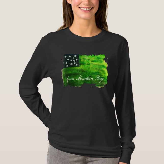 Camiseta Exército de Bois Vermontes Vermont, Bandeira Ameri (Frente)