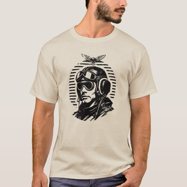 Camiseta Exército de Força Aérea Piloto (Frente)