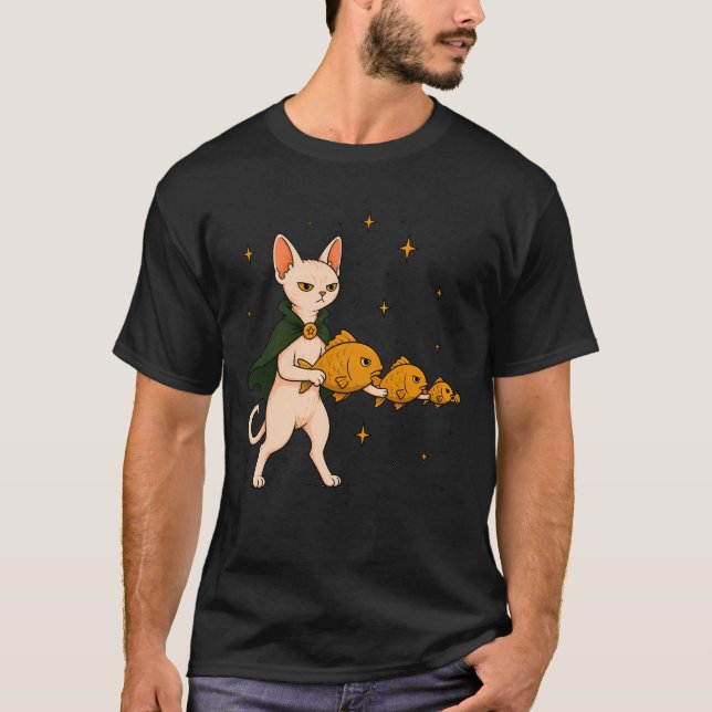 Camiseta Exército de Peixes de Gato Sphynx (Frente)