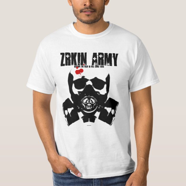 Camiseta EXÉRCITO de ZRK que mantem o morto dentro, (Frente)