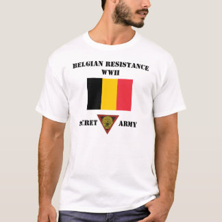 Camiseta Exército do segredo da resistência de Bélgica