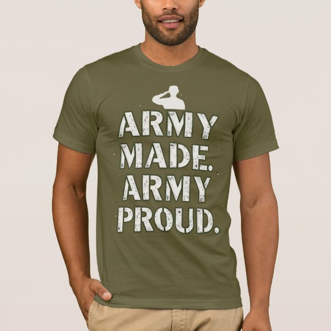 Camiseta Exército Feito. Exército Orgulhoso. (Frente)