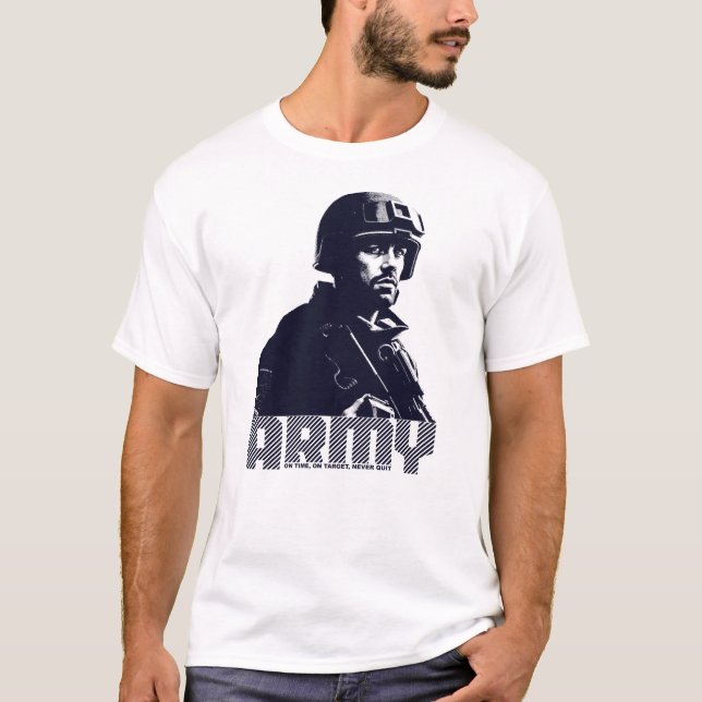 Camiseta Exército - Força de Precisão e Dedicação (Frente)