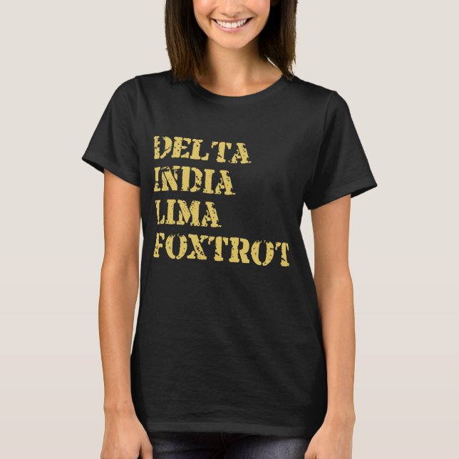 Camiseta Exército Foxtrot Delta India Lima (Frente)
