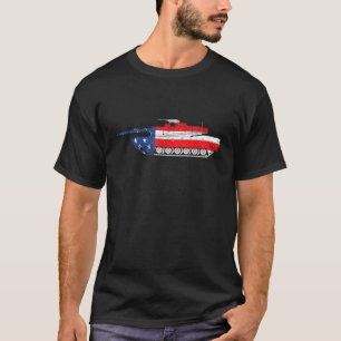 Camiseta Exército M1 Abrams Tanque 4 De Julho, Bandeira Ame