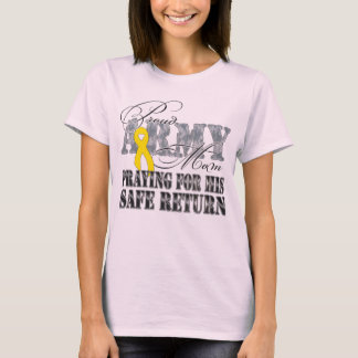 Camiseta Exército Mãe Rezando Por Seu Retorno Seguro