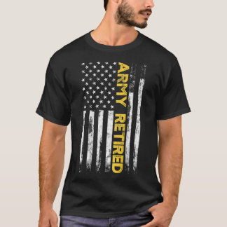Camiseta Exército Militar Norte-Americano Aposentado Linha 
