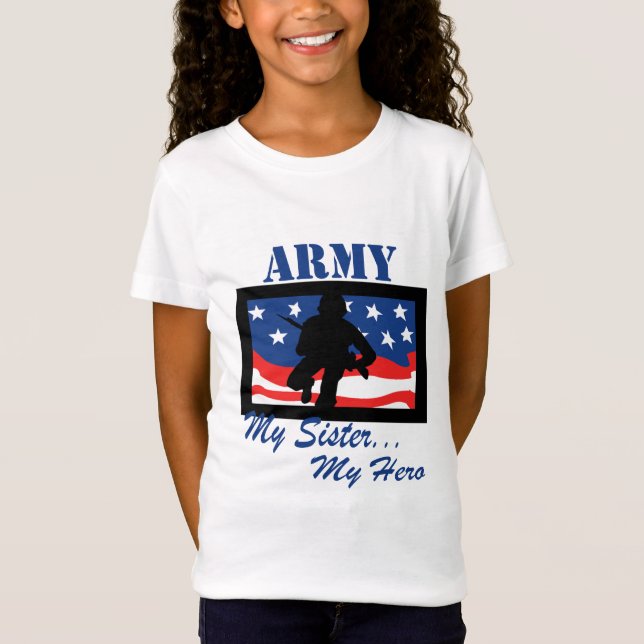 Camiseta Exército minha irmã meu herói (Frente)