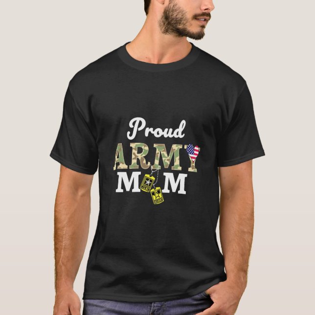 Camiseta Exército Orgânico Mãe Americana Veterana (Frente)