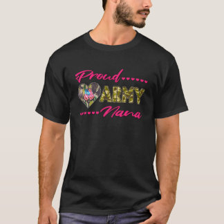 Camiseta Exército Orgulhoso Nana Camuflagem Bandeira dos EU