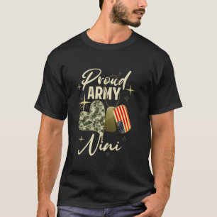Camiseta Exército Orgulhoso Nini Camuflagem Dia das Mães Pl