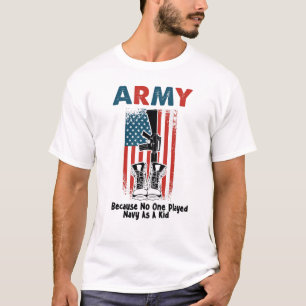 Camiseta Exército Porque Ninguém Jogou Marinho Como Camiset
