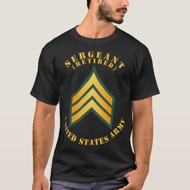 Camiseta Exército - Sargento - SGT - Aposentado (Frente)