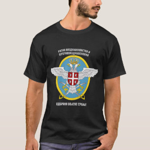 Camiseta Exército Sérvio Força Aérea Sérvia Bandeira Forças