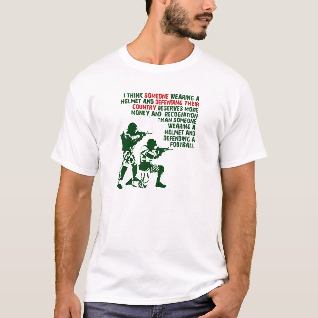 Camiseta Exército Sobre Esportes Engraçado (Frente)
