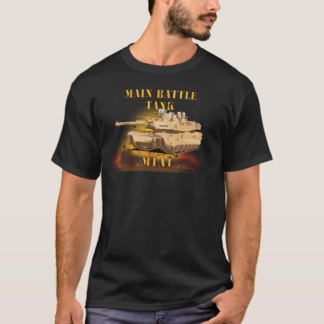 Camiseta Exército - Tanque de Batalha Principal - M1A1 X 30 (Frente)