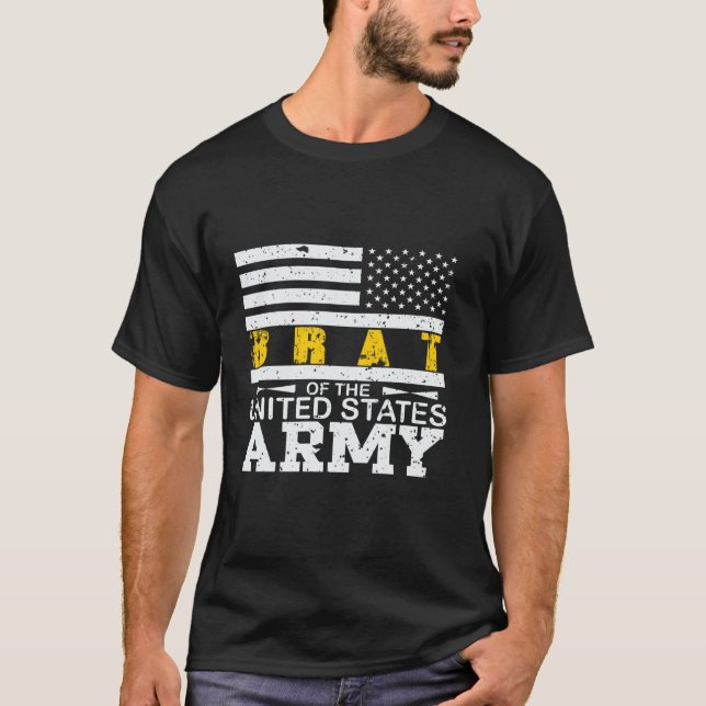 Camiseta Exército Vets Pais Crianças Exército Brat Brat da  (Frente)