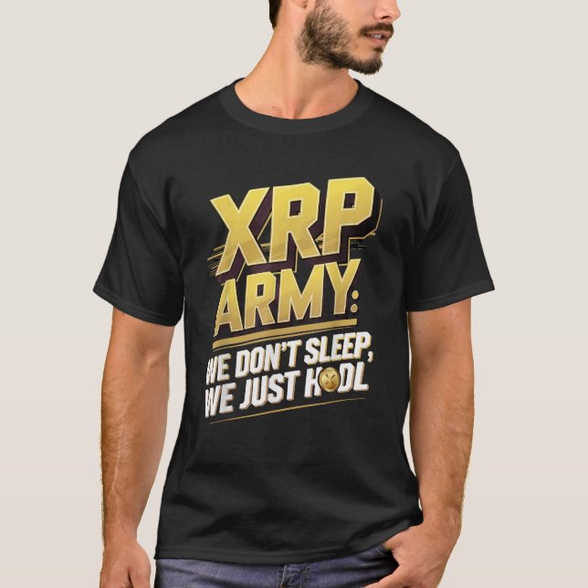 Camiseta Exército XRP Ripple Cripto Moeda Criptográfica Xrp (Frente)