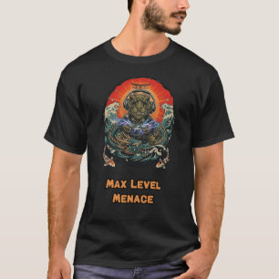 Camiseta Exibição de Poder Definitivo do Jogador Nível Máxi