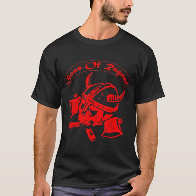Camiseta Exibindo Filhos De Ragnar #USAPatriotGraphics © (Frente)