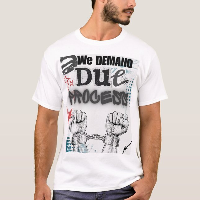 Camiseta Exigimos PROCESSO DEVIDO - Pos de Protesto em Esti (Frente)