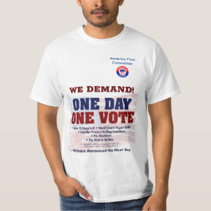 Camiseta Exigimos Um Dia Um Voto