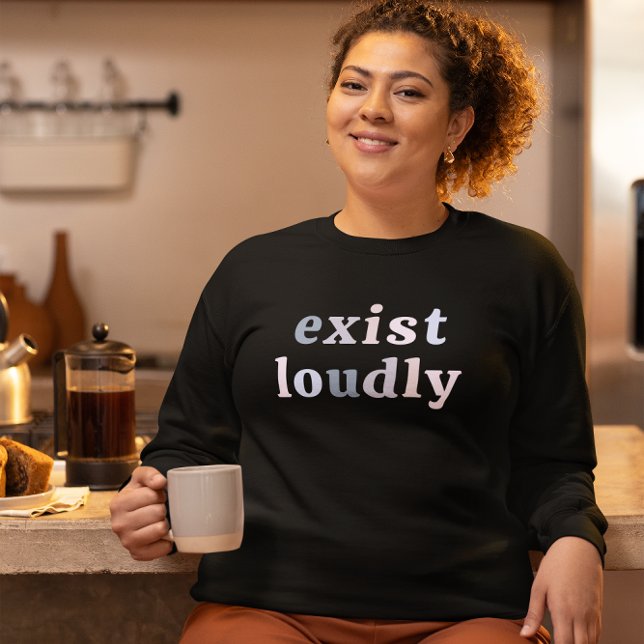 Camiseta Exista Alto Empoderamento Feminista das Mulheres (Exist Loudly Women Empowerment Feminist T-Shirt)