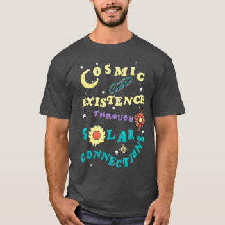 Camiseta existência cósmica através da energia solar