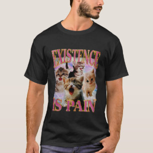 Camiseta Existência é Dor Gato Desencajado Meme de Gato Uiv