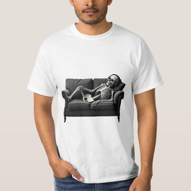 Camiseta Existência é Escape Skeleton T-Shirt (Frente)