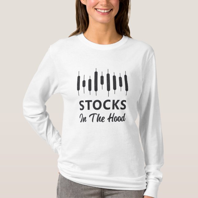 Camiseta Existências No Mercado De Ações No Comércio De Com (Frente)