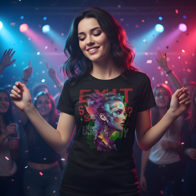 Camiseta Exit System – Use a Arte, Não a Fuga (Criador carregado)