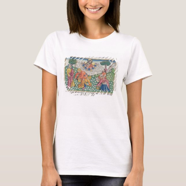 Camiseta Êxodo 16 13-22 Deus fornece codorniz e manna ao (Frente)