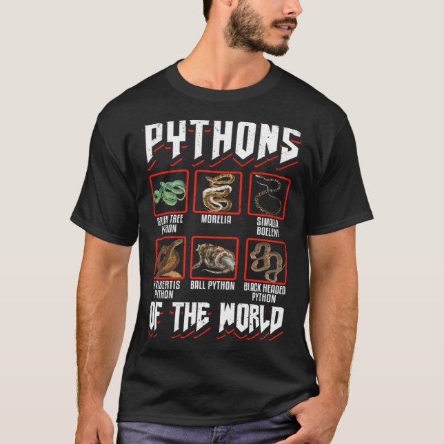 Camiseta Exotic Pet Snake Reptile Ball Python Pythons Of Th (Frente)