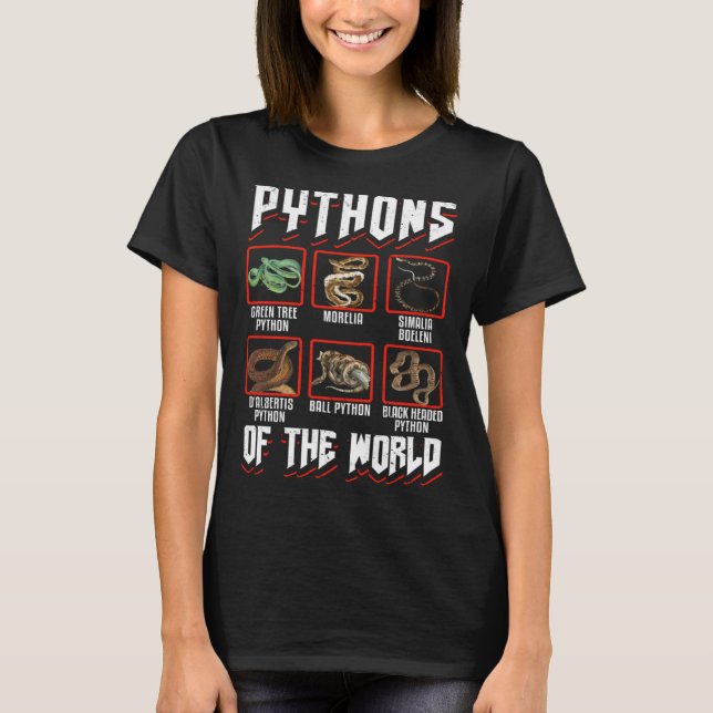Camiseta Exotic Pet Snake Reptile Ball Python Pythons Of Th (Frente)