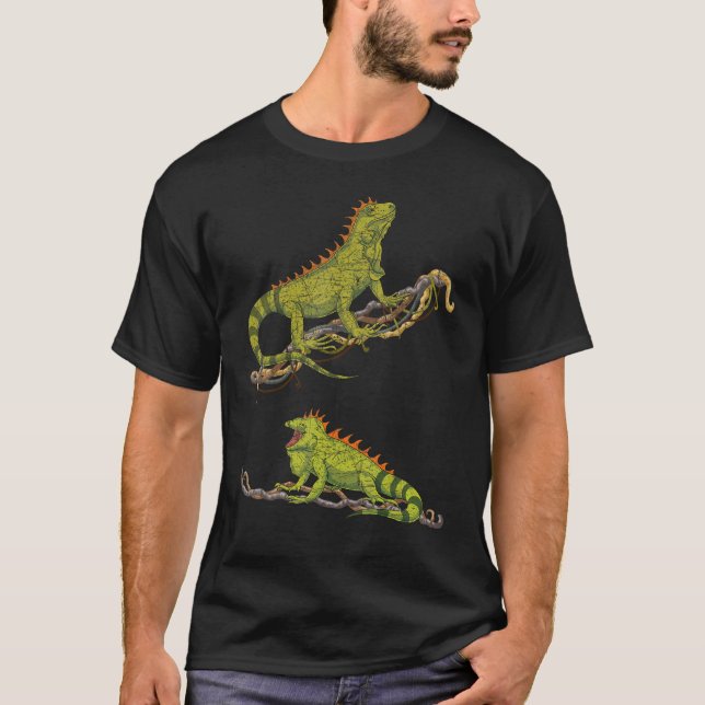 Camiseta Exótica Réptil Iguana Lizard Animal Willife Igua (Frente)