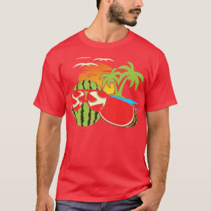 Camiseta Exótica Sunset Engraçado Melão Sol Óculos Tropicai